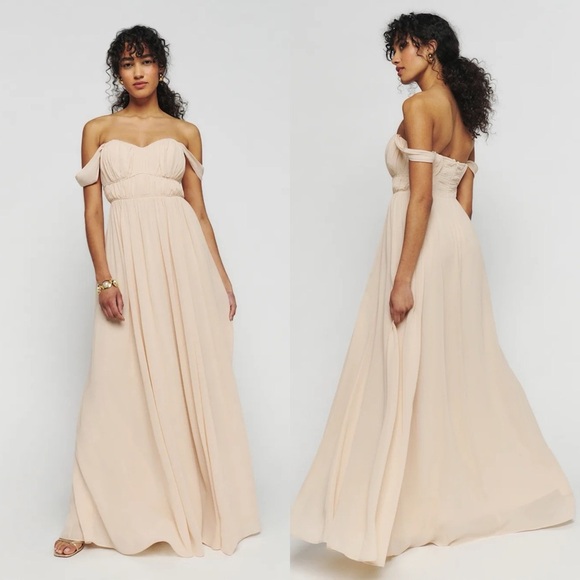 NWT Reformation Jayde Dress in Prosecco Size 6 - Picture 1 of 14